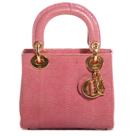 mini lady dior bag pink|mini Lady Dior lizard bag.